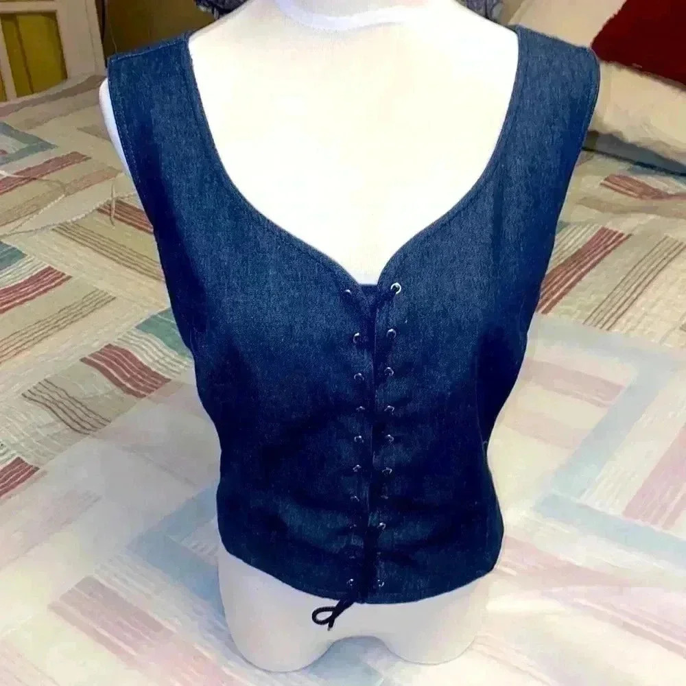 Unique  Corset-Top 100% COTTON EMOI PAR VICKY APPARLEY VINTAGE
